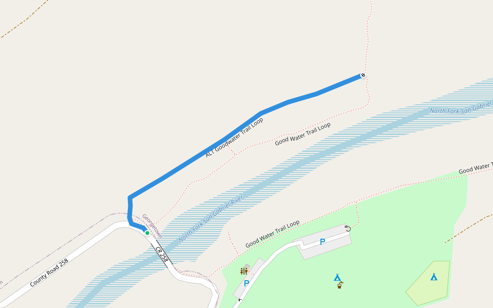 ALT Goodwater Trail Loop walking route map in Liberty Hill