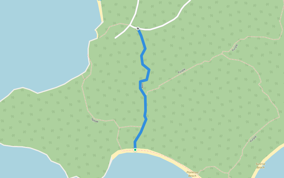 Red walking route map in Preah Sihanouk