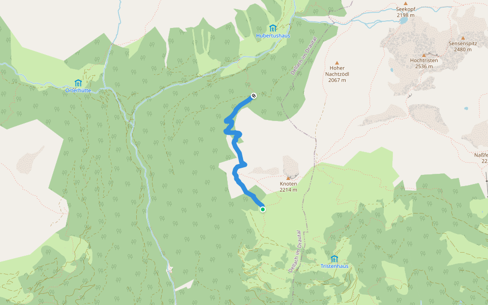 D 2 walking route map in Unterdraßnitz