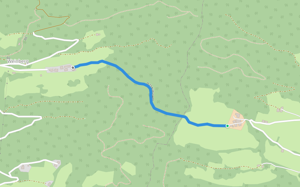 D 23 Kulturweg walking route map in Oberberg