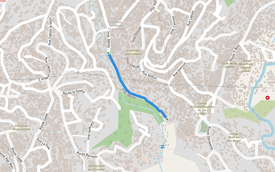 Imp. Mérès walking route map in Carrefour