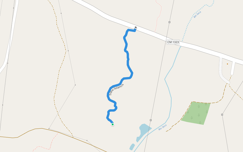 Trilho Solancis walking route map in Turquel
