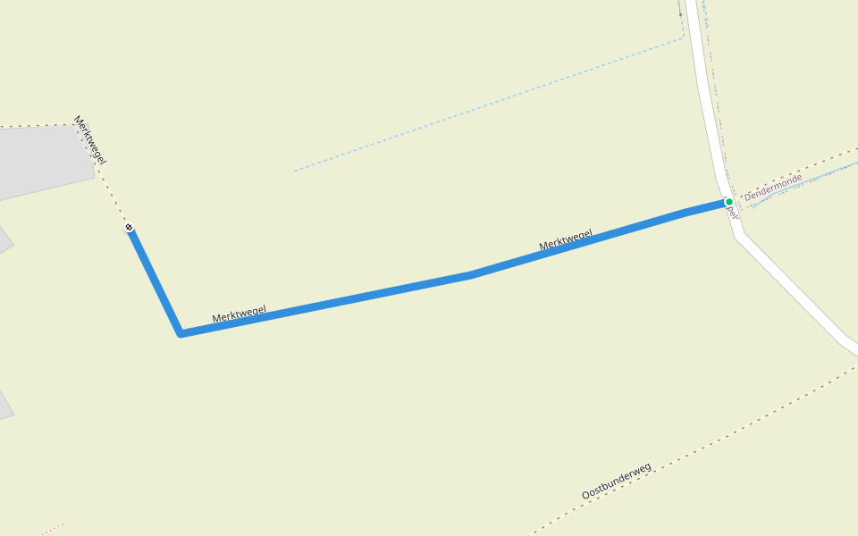 Merktwegel walking route map in Dendermonde