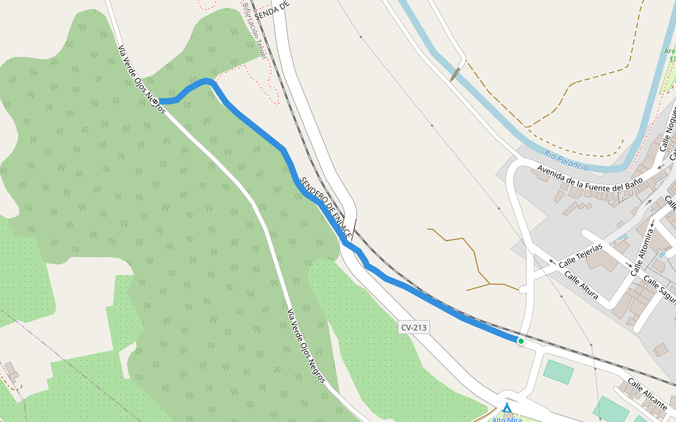 SENDERO DE ENLACE walking route map in Navajas