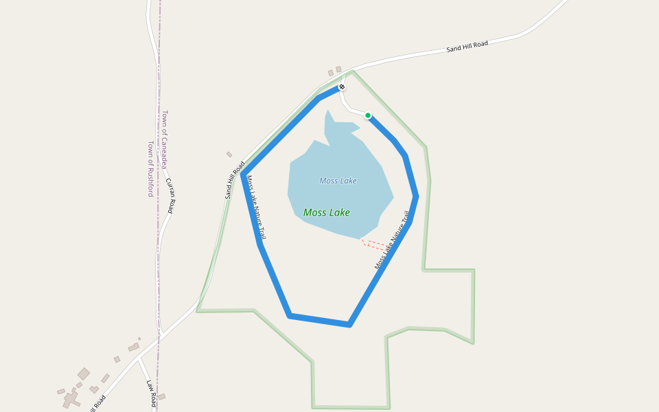 Moss Lake Nature Trail walking route map in Houghton