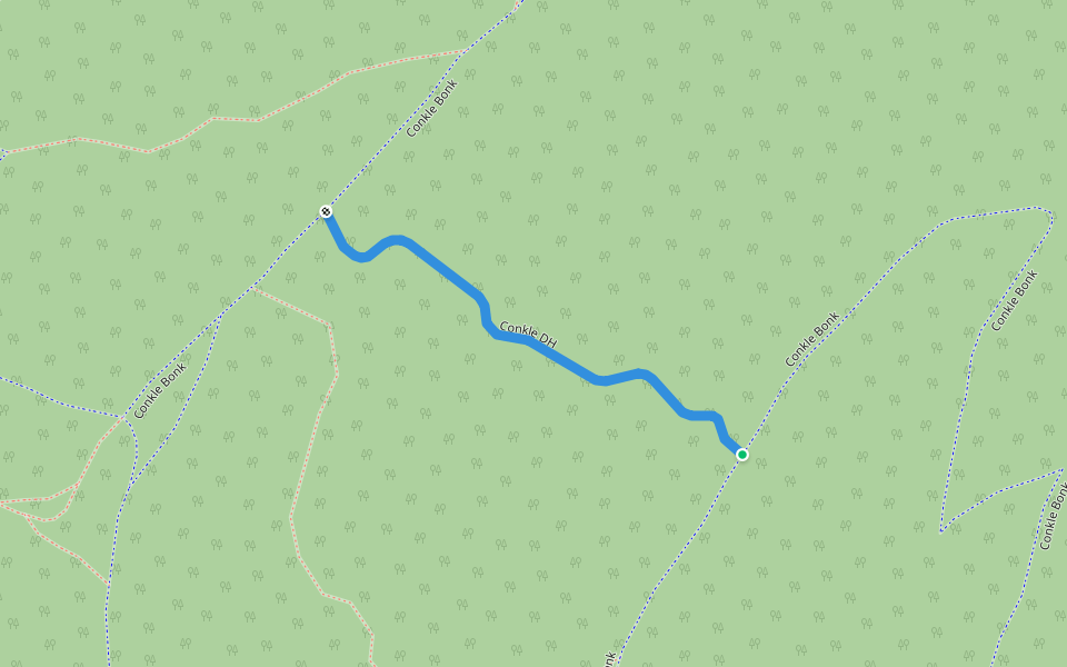Conkle DH walking route map in Summerland