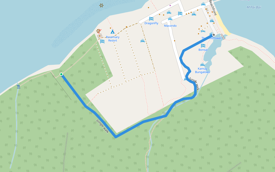 Jungle walk walking route map in Preah Sihanouk