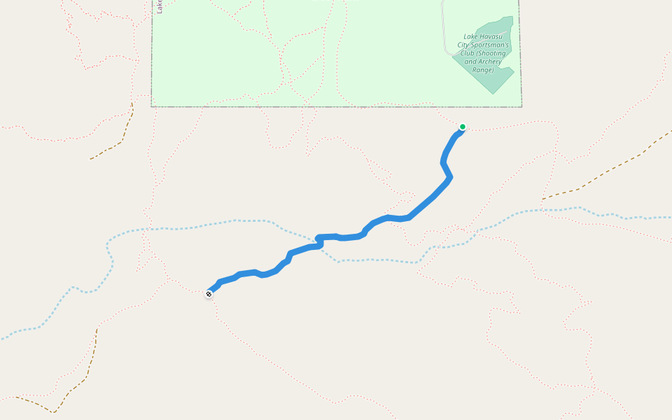 Beer Bottle walking route map in Lake Havasu City