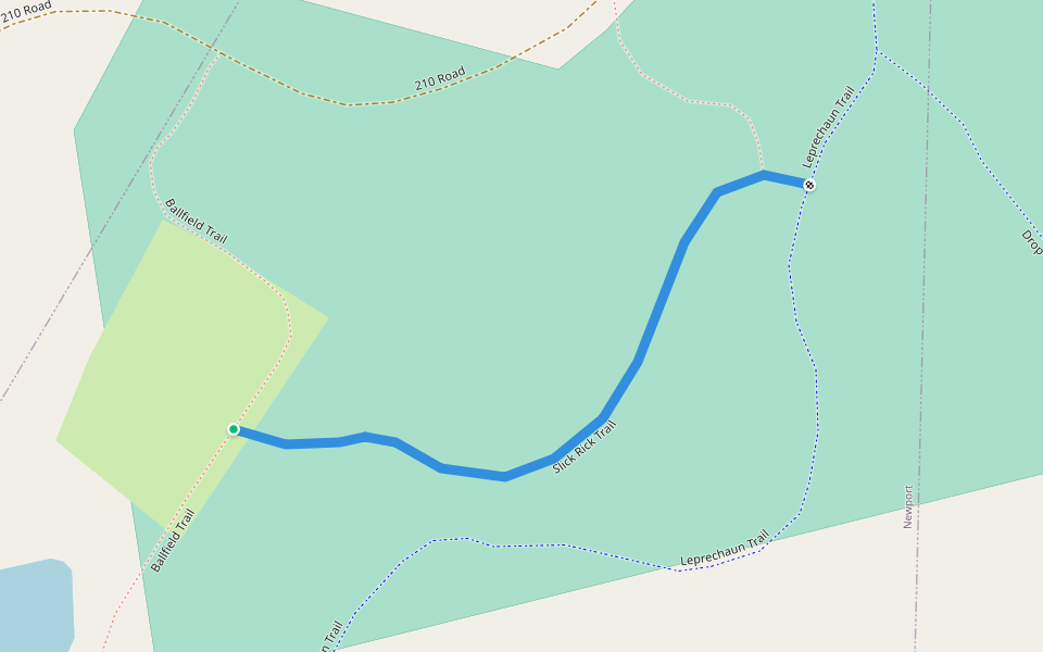 Slick Rick Trail walking route map in Newport