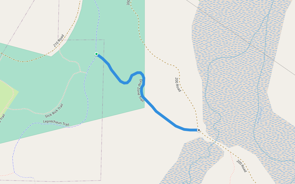 Drop Zone Trail walking route map in Newport