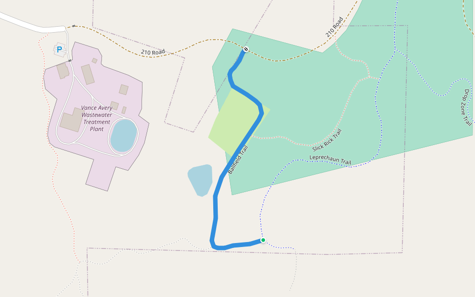 Ballfield Trail walking route map in Newport