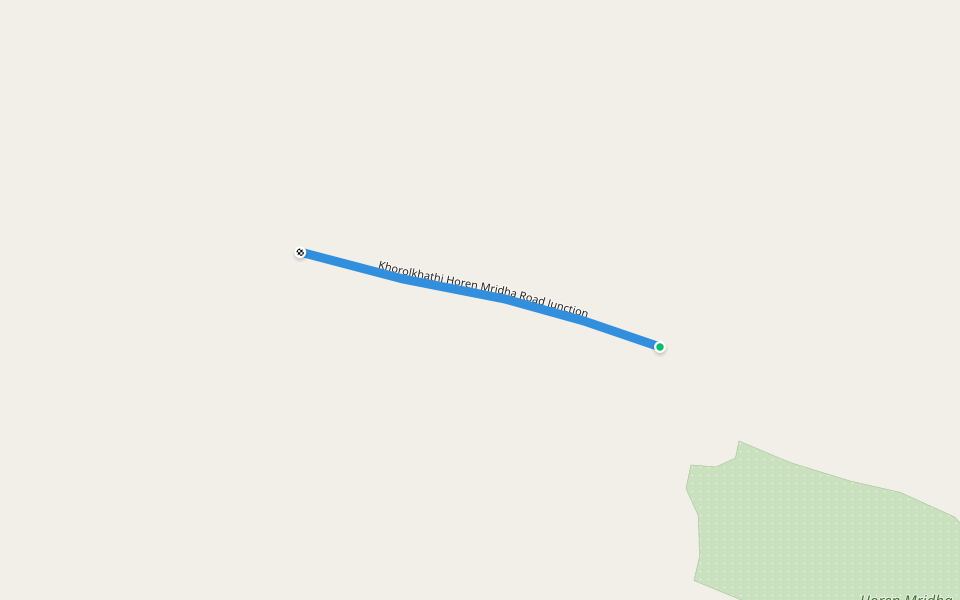 Khorolkhathi Horen Mridha Road Junction walking route map in Amadi