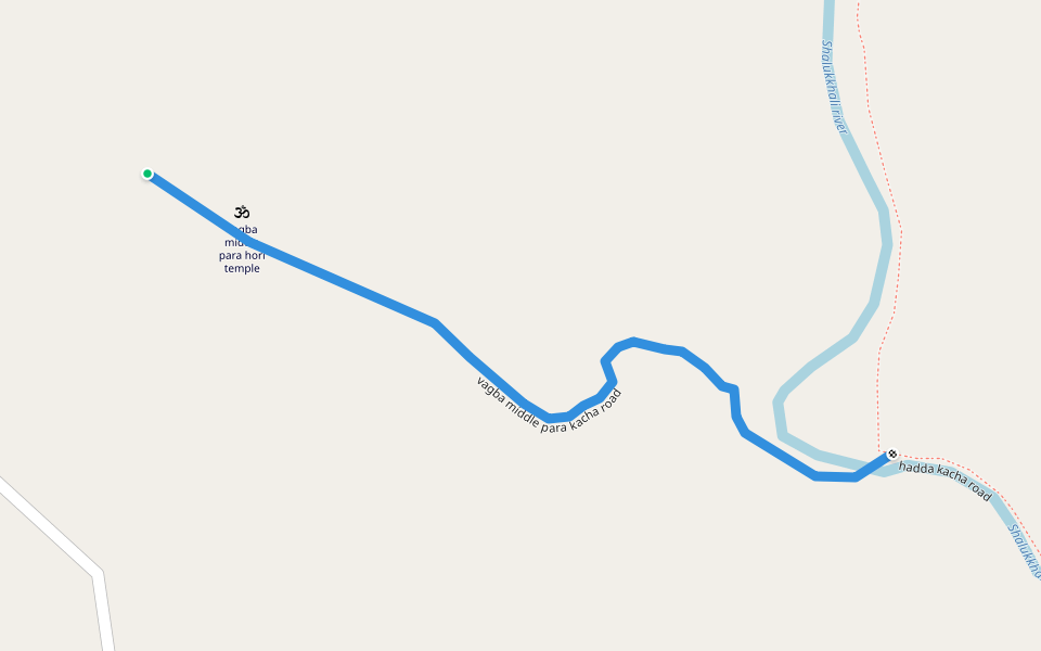 vagba middle para kacha road walking route map in Bhagba