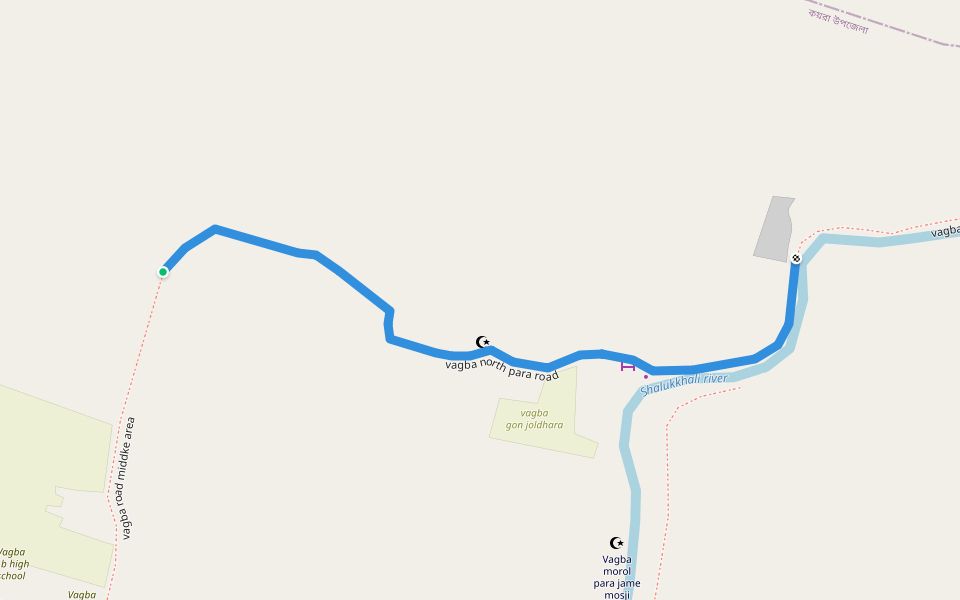 vagba north para road walking route map in Bhagba