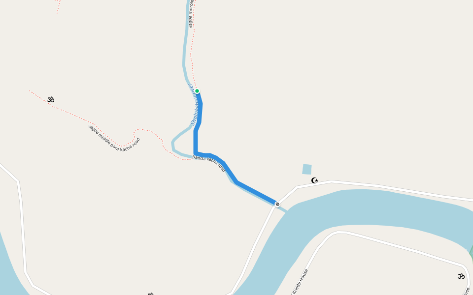 hadda kacha road walking route map in Bhagba