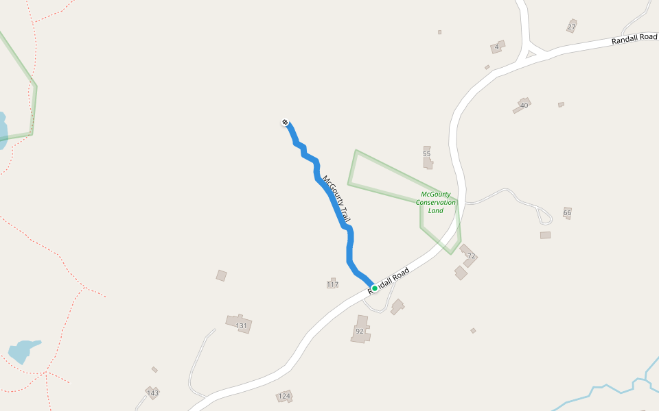 McGourty Trail walking route map in Bolton