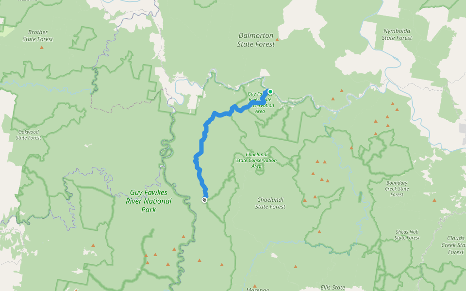 Liberation Trail walking route map in Dalmorton