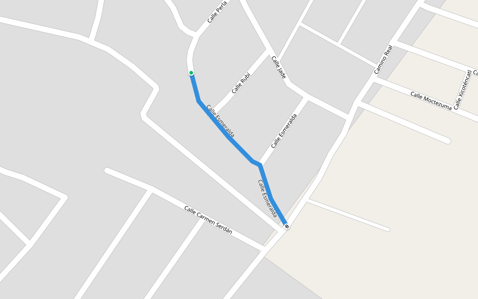 Calle Esmeralda walking route map in Asunción Nochixtlán