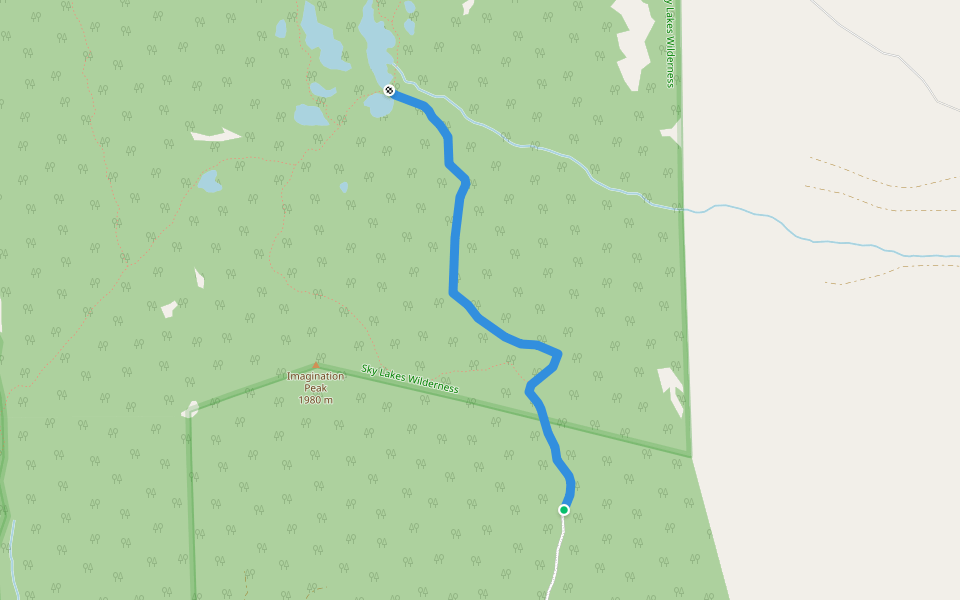 South Rock Creek Trail walking route map in Klamath Falls