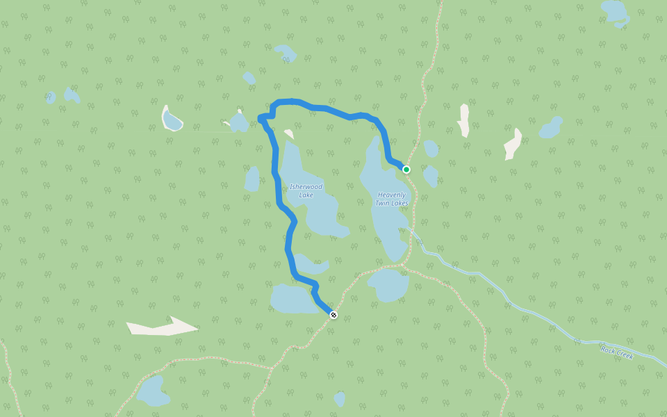Isherwood Trail walking route map in Klamath Falls