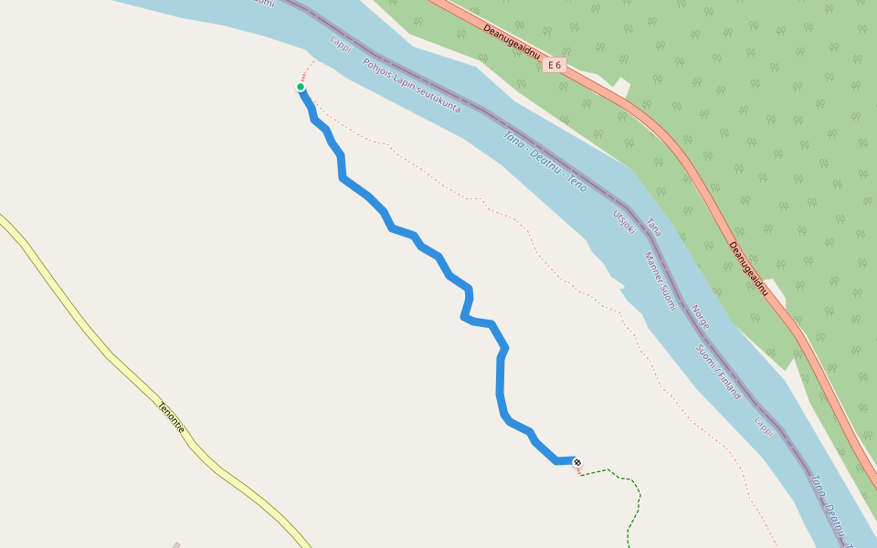 Ellin polku walking route map in Goržán