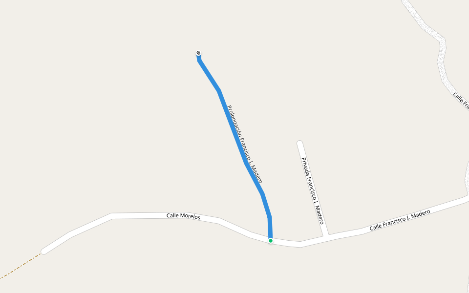 Prolongación Francisco I. Madero walking route map in San Pablo Etla