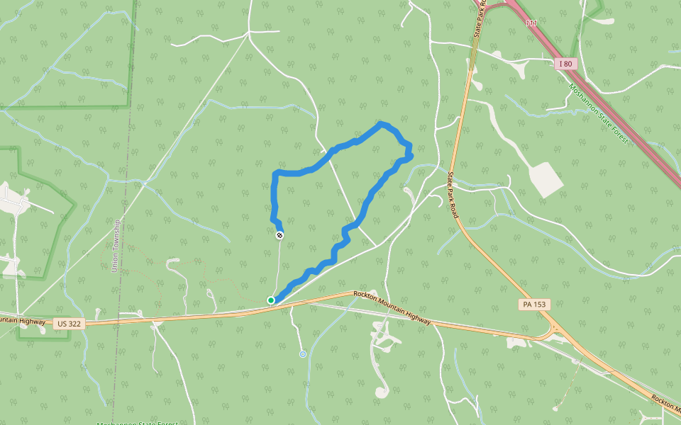 Kelly Cellar Loop walking route map in Rockton