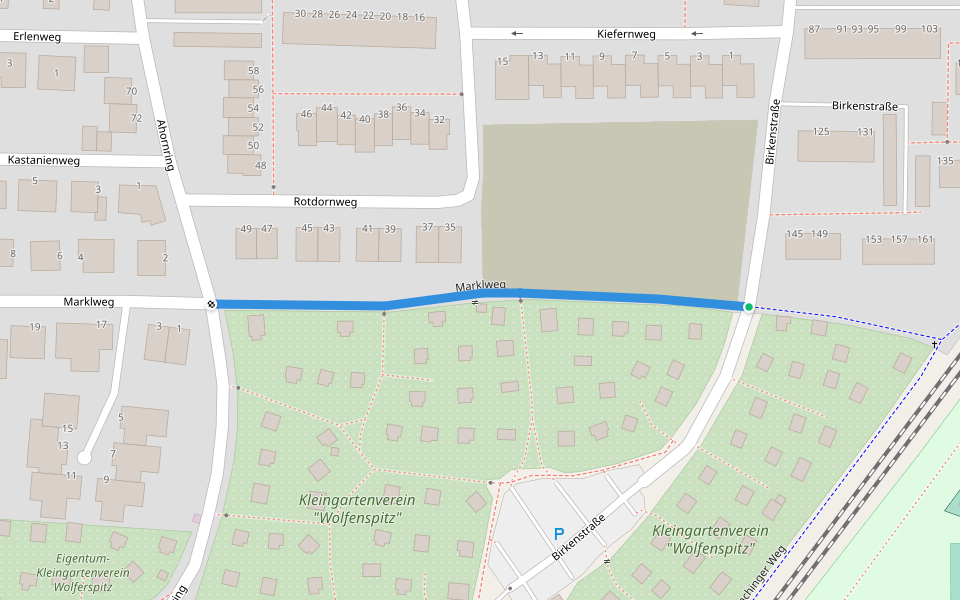 Marklweg walking route map in Taufkirchen