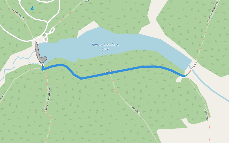 Lakeside Loop walking route map in Marienville