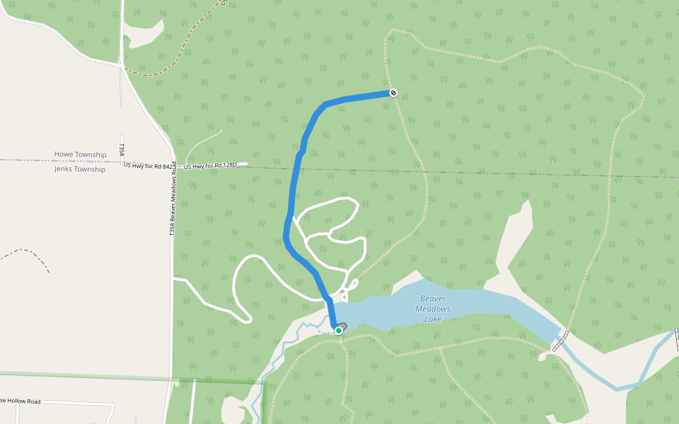 Seldom Seen Trail walking route map in Marienville