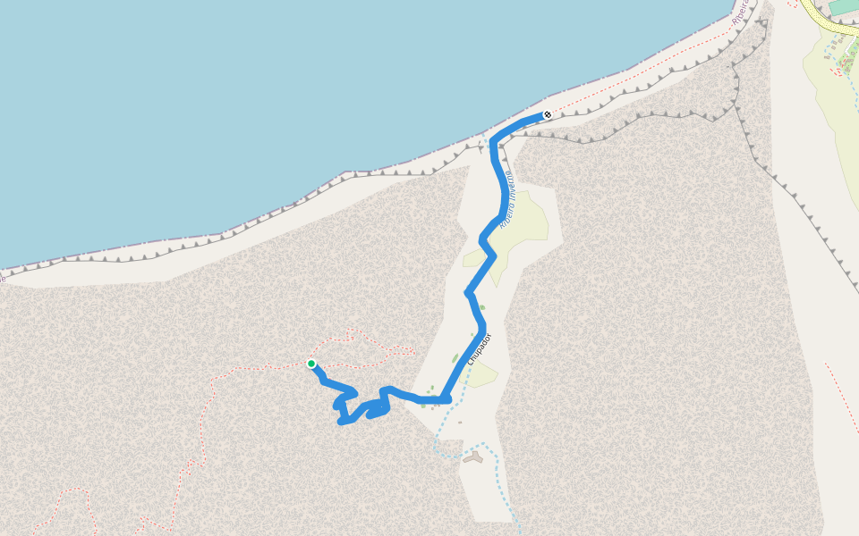 Chupador walking route map in Esgamaleiro