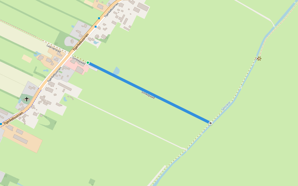 Simkepaad walking route map in Twijzel