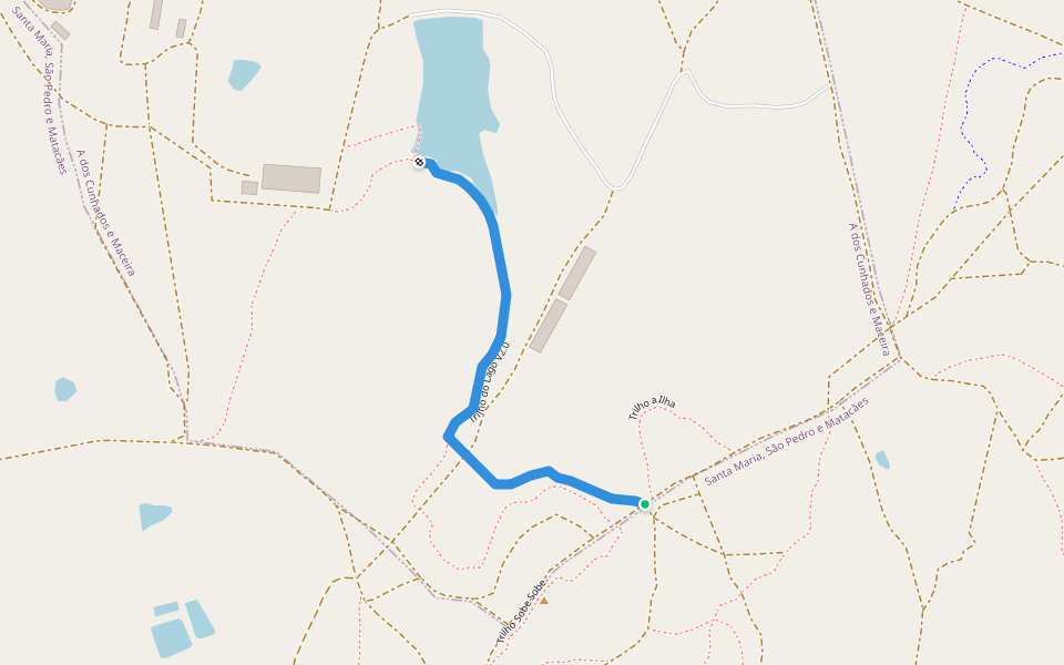 Trilho do Lago V2.0 walking route map in A dos Cunhados