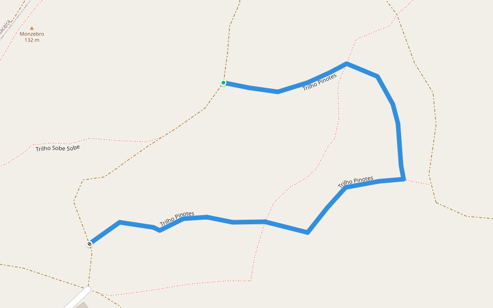Trilho Pinotes walking route map in Torres Vedras