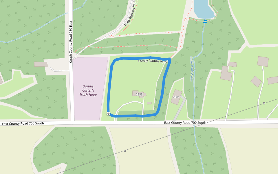 Family Nature Path walking route map in Cloverdale