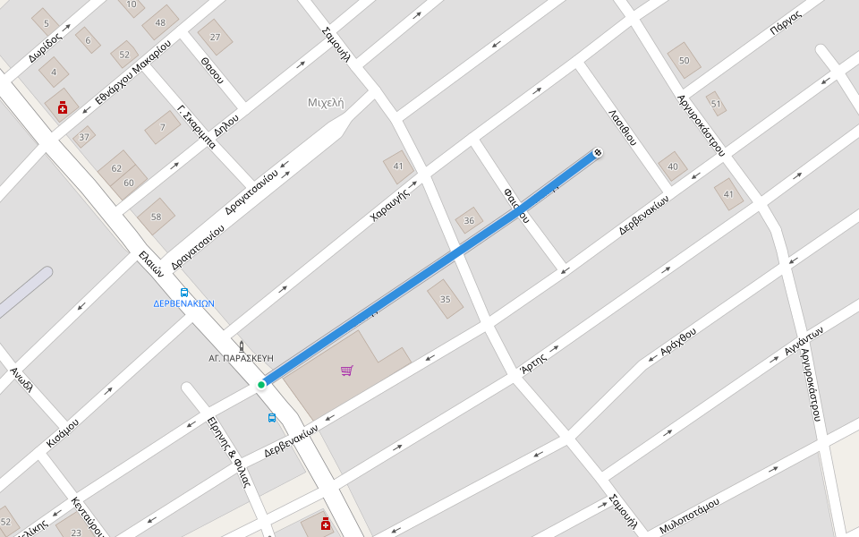 Μελίκης walking route map in Ilion