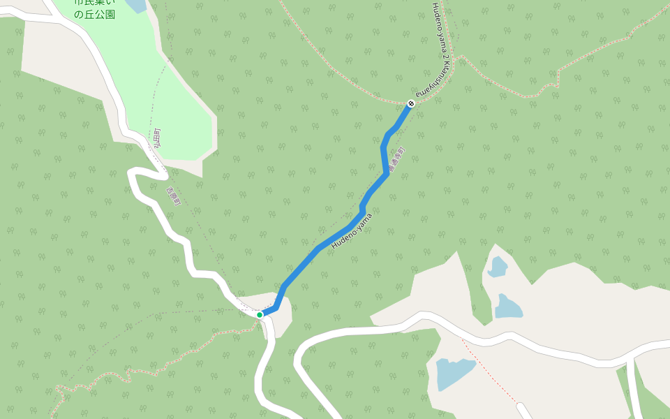 Hudeno-yama walking route map in Zentsuji