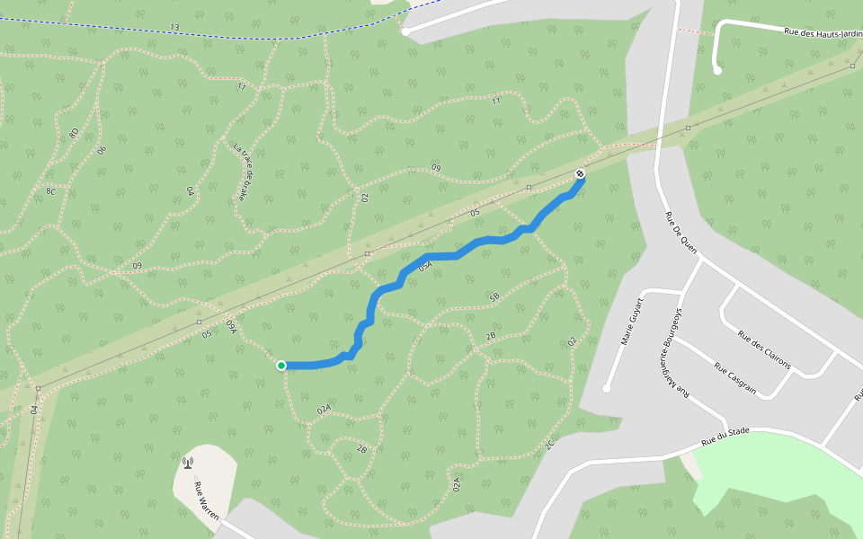 05A walking route map in Saguenay
