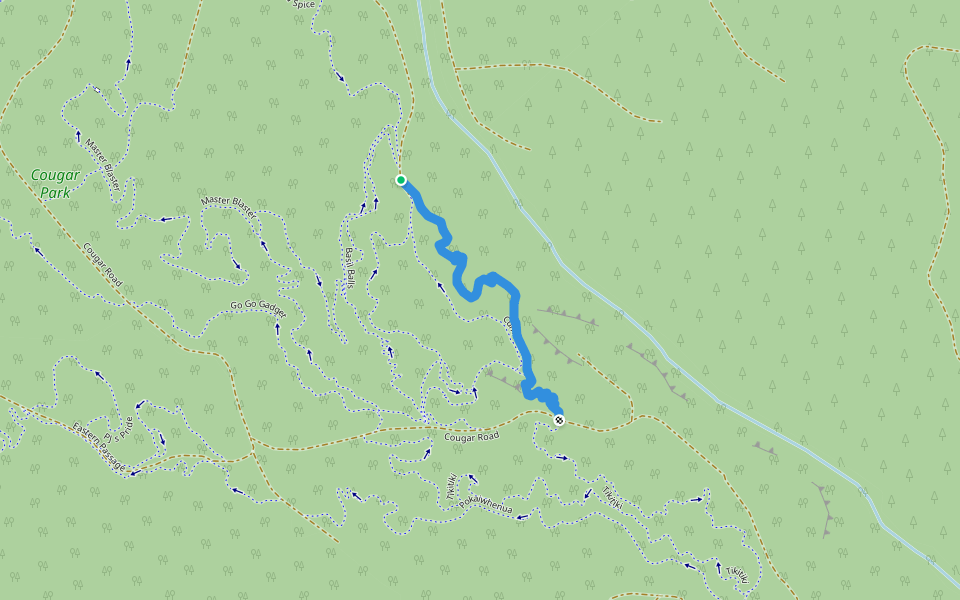 Kahupungapunga walking route map in Kinleith