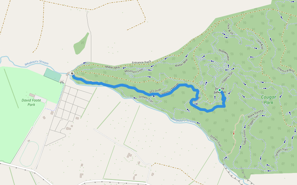 Speedy Cheetah walking route map in Kinleith