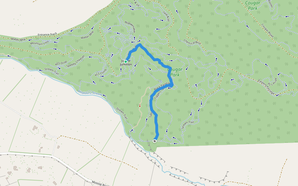 Black Pantha walking route map in Kinleith