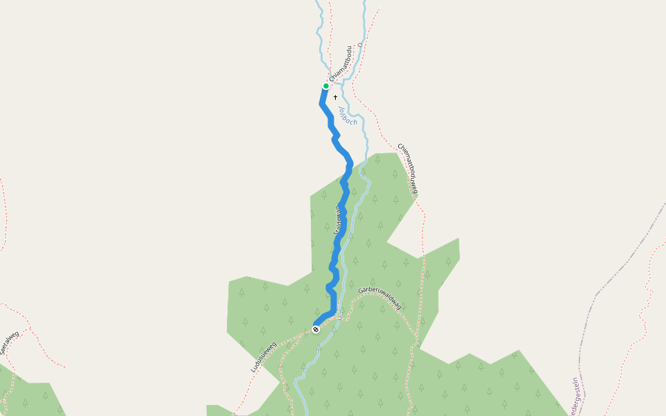 Staldewäg walking route map in Niedergesteln