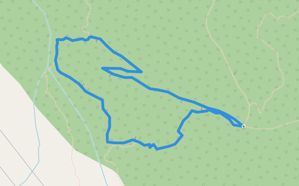 C walking route map in Saguenay