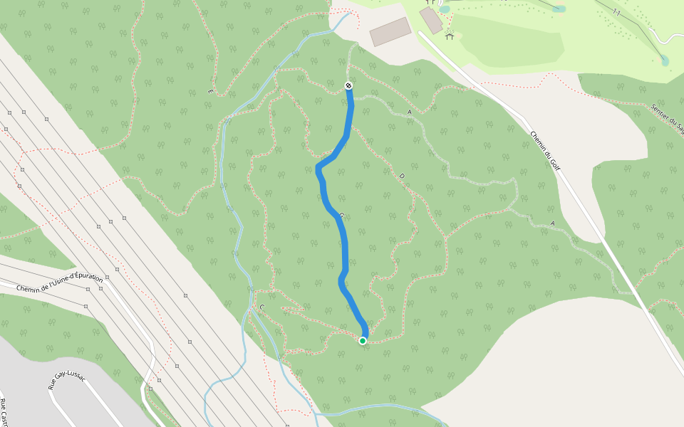 G walking route map in Saguenay