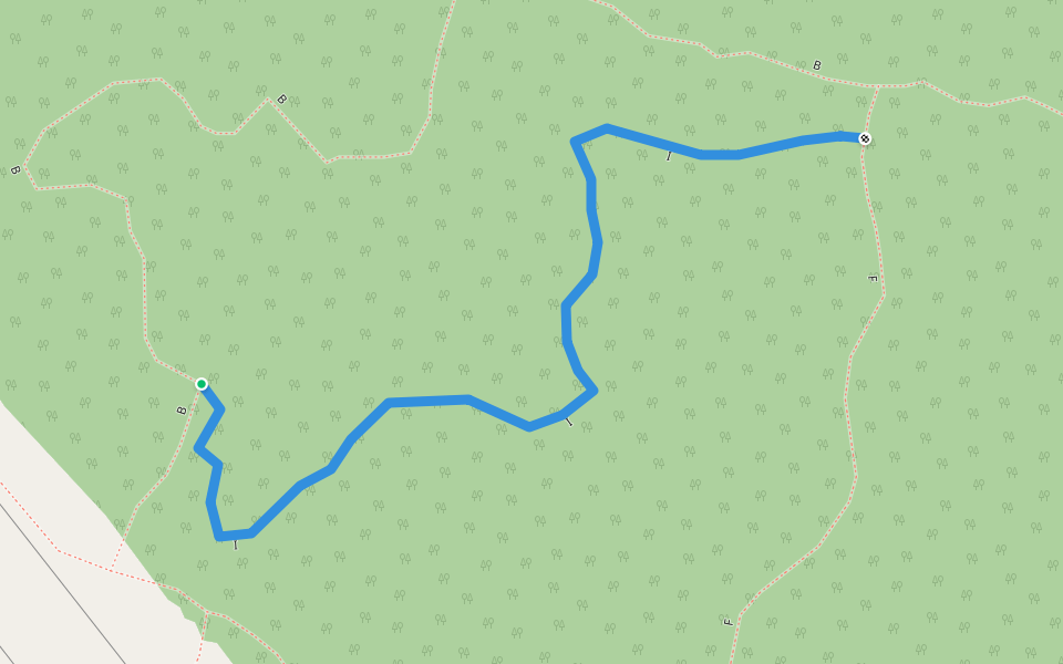 I walking route map in Saguenay