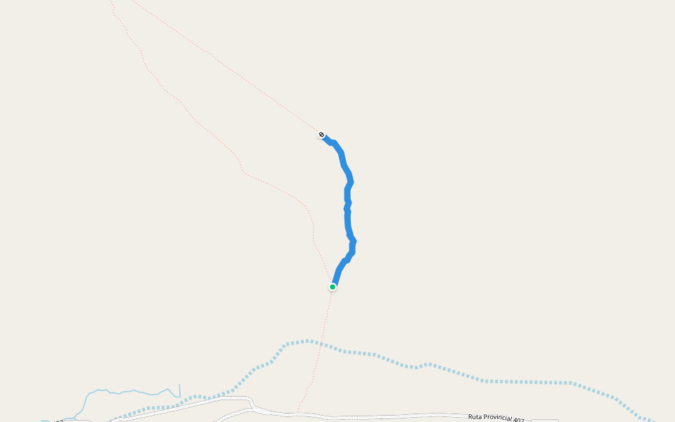 Acceso sur camino del Inca walking route map in Colangüil