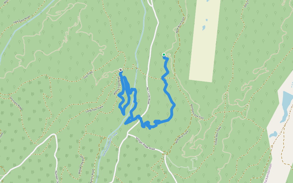 Purplexed walking route map in Stanley