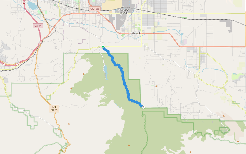 Alimony ridge walking route map in Littlerock