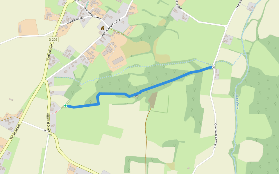 PR walking route map in Ponson-Dessus