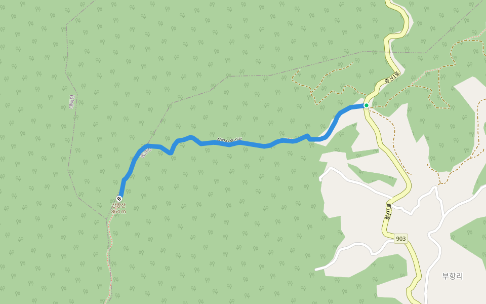 삼방산 등산로 walking route map in Gimcheon